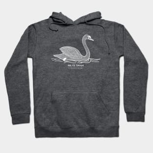 Mute Swan with Common and Scientific Names - water bird design Hoodie